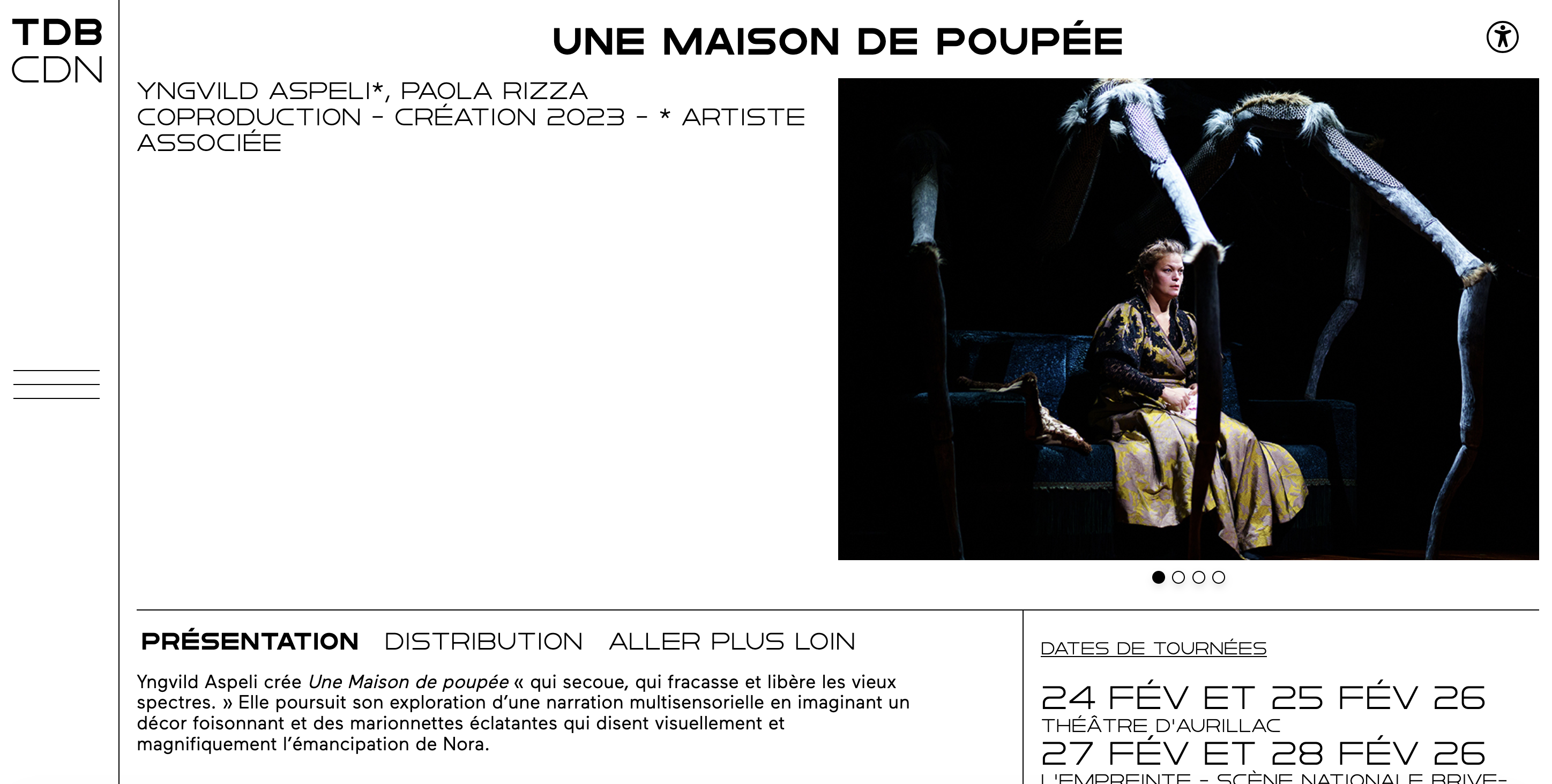 les dates de tournée des spectacles