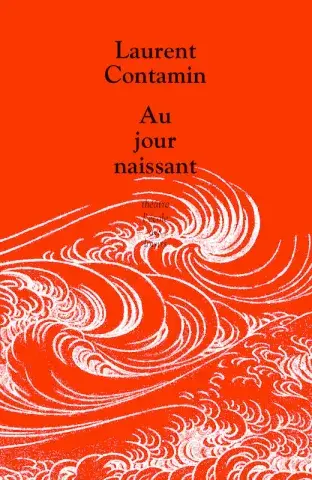 Une vague blanche sur fond rouge
